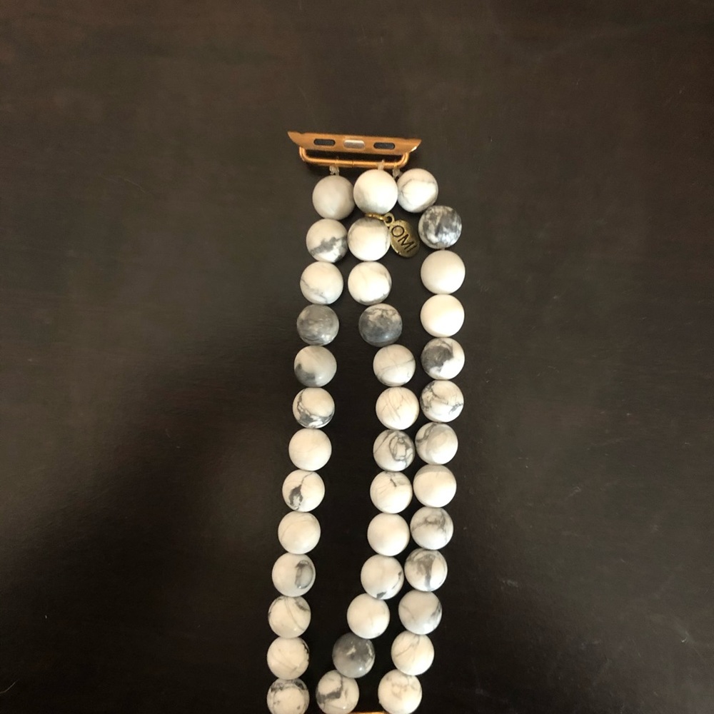 38 MM Marble Omi bead watch band